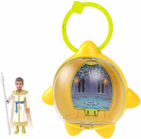 Mattel Disney Wish Star Reveals Mini Doll Surprise, Keychain Compact with Character Doll & Accessory (Styles May Vary)...