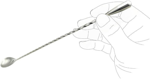 GFDesign 15.7“ Extra Long Cocktail Mixing Spoon Set Food-Grade 18/8 Stainless Steel Stirrer Spiral Pattern Bar Cocktail Shaker Spoon for Ice Cream...