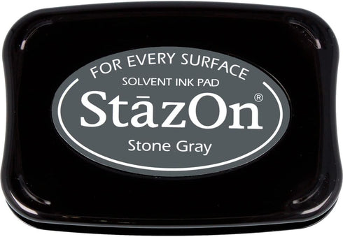 Tsukineko Full-Size StazOn Multi-Surface Inkpad, Stone Gray (SZ000032)...