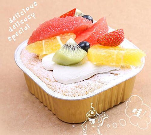 KEISEN square 4 2/5" Disposable Aluminum Foil Cups 300ml for Muffin Cupcake Baking Bake Utility Ramekin Cup 24/PK...
