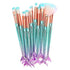 Funfunman Makeup Brushes 11PCS Make Up Foundation Eyebrow Eyeliner Blush Cosmetic Concealer Brushes(Mermaid Colorful)...