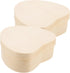 Abaodam Small Wooden Box 2pcs Unfinished Wood Box Heart Shaped Jewelry Box Natural Pine Wood DIY Craft Wooden Boxes Treasure Chest Case for Jewelr...