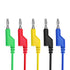 Sumnacon Multimeter Banana Plug to Crocodile Alligator Clip Test Probe, 5PCS 4mm Stackable Colorful Silicone Banana Plug to Alligator Clip Test Pr...