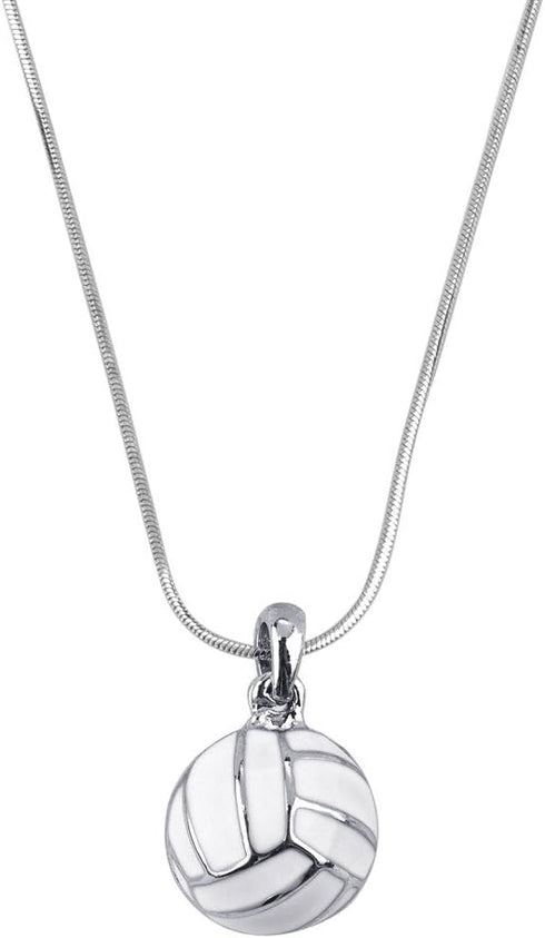 LUX ACCESSORIES Volleyball Sport Pendant Charm Necklace Sport Voleyball Volley...
