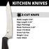 Spyderco Z-Cut Kitchen Knife with 4.4" Pointed Tip CTS BD1N Stainless Steel Blade and Durable Black Polypropylene Handle - PlainEdge - K14PBK...