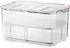 SANNO Refrigerator Food Storage Containers Stay Fresh,Food Storage Container Bin Stackable Refrigerator Freezer Organizer Fresh Keeper Drawers wit...