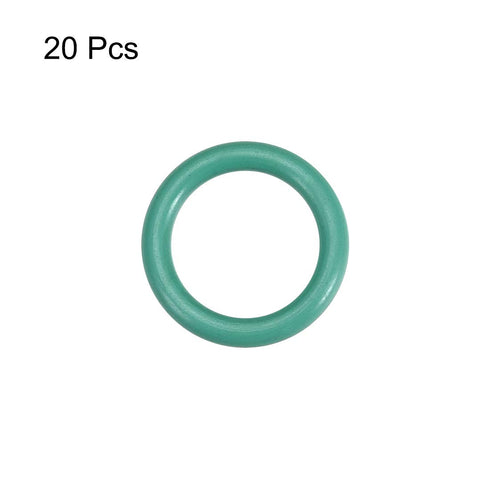 uxcell Fluorine Rubber O-Rings, 16mm OD 11.2mm ID 2.4mm Width FKM Seal Gasket for Machinery Plumbing, Green, Pack of 20...