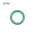uxcell Fluorine Rubber O-Rings, 16mm OD 11.2mm ID 2.4mm Width FKM Seal Gasket for Machinery Plumbing, Green, Pack of 20...