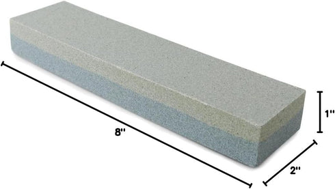 New Star Foodservice 36480 Combination Sharpening Stone Knife Sharpener, 8" x 2" x 1", Silver & Grey...