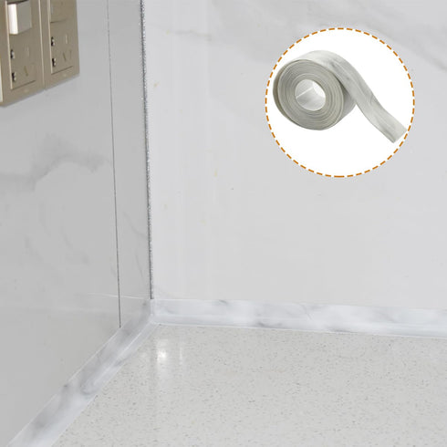 1.5" x 16.4Ft White Caulk Tape Waterproof Self Adhesive Bathtub Caulk Sealing Strip Tape Toilet Caulk Sealant Tape for Bathroom Caulking Tape Show...