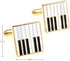 Piano Keys Music Pair Cufflinks in a Presentation Gift Box & Polishing Cloth...
