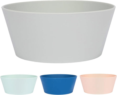 Waggo Habit Silicone Dog Bowl for All Breeds - Modern Heavyweight Silicone, Durable Pet Food and Water Dish Crock, Dishwasher Safe (Light Grey)...