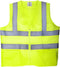 TR Industrial Neon Yellow Safety Vest, Front Zipper Knitted, 2-Pocket, OSHA Approved, Size Large...