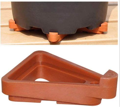 12Pcs Plant Pot Feet, Invisible Flower Pot Risers DIY Combination Triangle Toes Pot Lifters Supports Potted Plant Stand for Indoor Outdoor Gardeni...