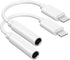 Apple MFi Certified 2 Pack Lightning to 3.5mm Headphone Adapter, Aux Audio Jack Dongle Earphones Converter Compatible with iPhone 14 Pro13 12 11 X...