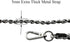 HAHIYO Metal Plus Synthetic Leather Purse Chain Strap Length 23.6 Inch Silver Black for Shoulder Cross Body Sling Purse Handbag Clutch Replacement...