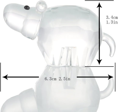 H&D HYALINE & DORA Crystal Hippopotamus Figurines Collectibles Mini Glass Animal Figurine for Table Home Decoration...