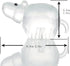 H&D HYALINE & DORA Crystal Hippopotamus Figurines Collectibles Mini Glass Animal Figurine for Table Home Decoration...
