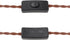 RTNLIT 11.8Ft Twisted Cloth Covered Lamp Cord with Switch Button and Molded Plug,18-Gauge Fabric Electrical Cord, Stripped Ends Ready for Wiring(3...