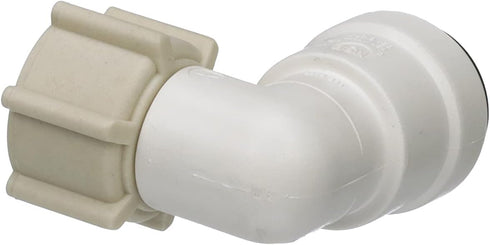 Watts AquaLock P-635 CTS Quick Connect Female Swivel Elbow Connection for Water Plumbing Lines, White, 1/2 Inch...