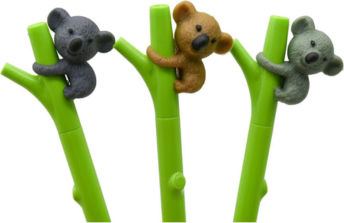24PCS Cute Koala Pens Novelty Animal Gel Pens Animal Hugger Pens Koala Climbing Tree Pens 0.5 mm For School Office Party Birthday Christmas Statio...