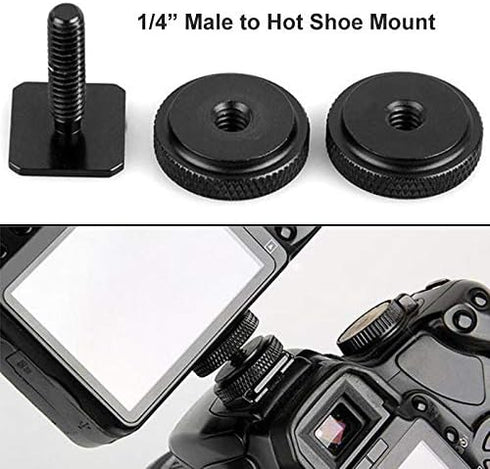 26PCS Camera Screws Mount Set 1/4 Inch and 3/8 Inch Threaded Converter Screws Adapter Flash Shoe Mount for DSLR Camera/Tripod/Monopod/Ballhead/Fla...