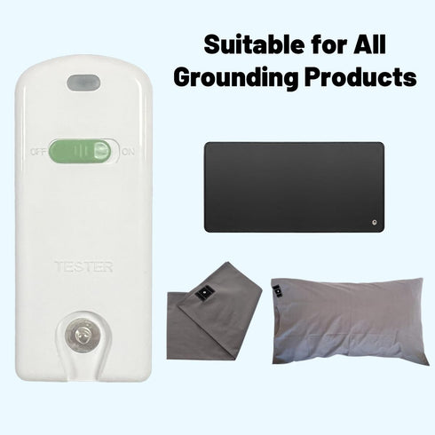 Grounding Tester Kit for Grounding Mats, Sheets, Fitted, Pads, Blankets, Pillowcases.Continuity Tester Kit with 15ft Grounding Cord,Grounding Test...
