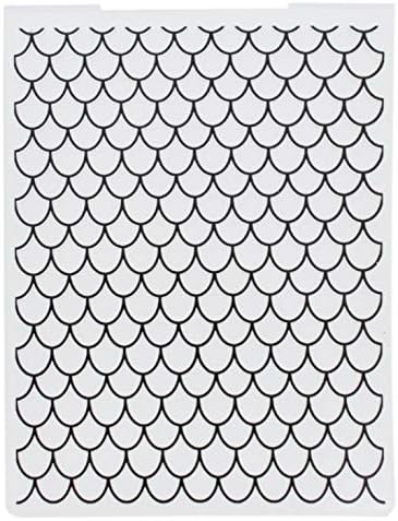 WooYangFun 1PC Water Wave Scales Embossing Folders for Card Making Scrapbooking and Other Paper Crafts, 11x16cm...