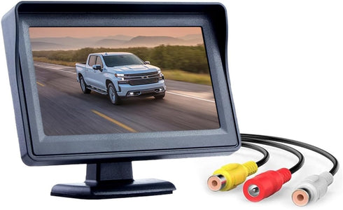 B-Qtech 4.3 inch Color TFT LCD Display Screen Backup Camera Monitor only Rear View Reverse Monitor Display for Car SUV Van Truck(Power Supply: DC ...