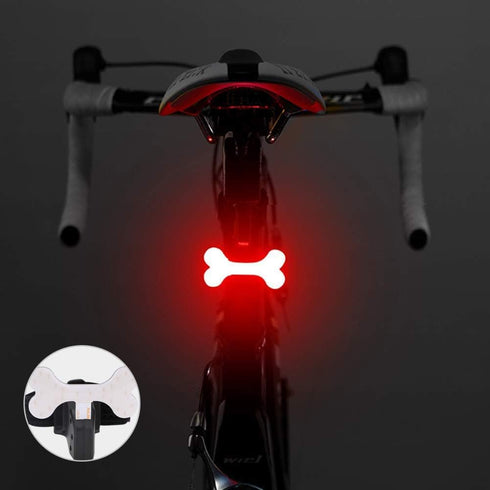 MASO Cycling Lights-USB Rechargable Bike tailligh with 5 Kinds of Light Mode,Bone Monochromatic,Fits on Any Road Bikes, Mountain Bikes, Helmets fo...
