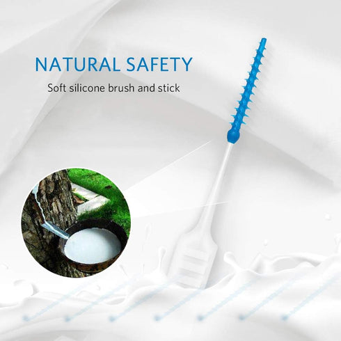 400pcs Dental Picks Soft-Interdental Brush Double-Ended Toothpicks Silicone Dental Floss...
