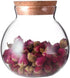 1PCS 500ML/17OZ Glass Favor Jars With Cork Lids Empty Transparent Round Food Storage Large Capacity Sealed Glass Bottles for Spice Food Snack Nut ...