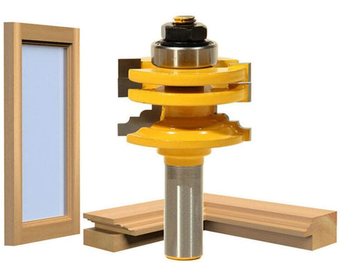 APlus 1/2'' Shank Lock Miter Router Bit, Door & Window Bits Woodworking Cutter Cutting Tool for Engraving Machine Trimming Machine...