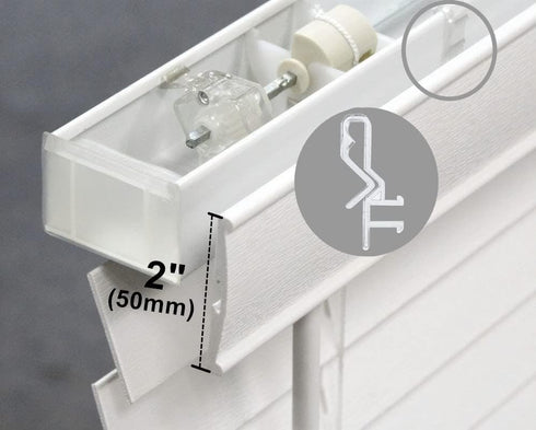 Hidden Channel Valance Clips 1-7/8inch 10pcs Clear Color for Faux and Real Wood Window Blinds Retainer Holder Clip for The Valance with a Groove i...