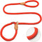 Dog Leash Slip Lead and Snap Hook Leash, Adjustable Heavy Duty 1/2" x 6 FT Braided Rope Durable No Pull Pet Strong Training Traffic Walking Lead L...