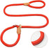 Dog Leash Slip Lead and Snap Hook Leash, Adjustable Heavy Duty 1/2" x 6 FT Braided Rope Durable No Pull Pet Strong Training Traffic Walking Lead L...