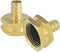 Hooshing 2PCS 3/4" Pex Barb x 3/4" GHT Female Brass Garden Hose Adapters Swivel Connector Fittings for Outdoor Water Hose Pex Tubing...