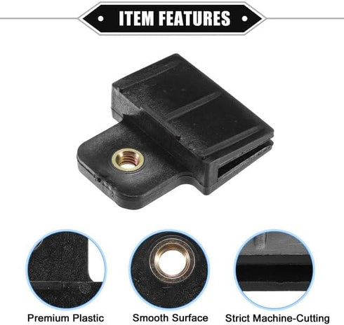 2Pcs Black Window Door Glass Channel Retainer Clip, 1.73"x1.57"x0.51" Glass Regulator Holder Sash Clip Universal for Car Truck Van Plastic?Body an...