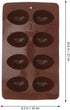 Amosfun Silicone Baking Cake Mold 8-Cavity Easter Egg Shaped Molds for Diy Cooking Perfect for Chocolate Muffins and Cakes - Coffee Color 10.62 X ...