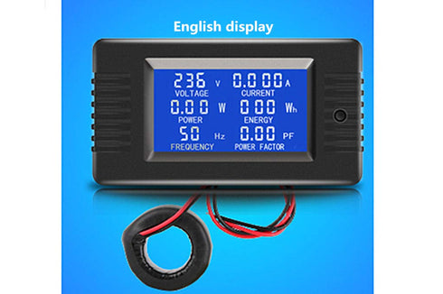 AC 80V-260V Current Voltage Amperage Power Energy Panel Meter LCD Digital Display Ammeter Voltmeter Multimeter (100A(Current CT))...