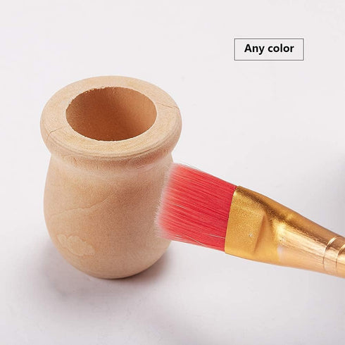 GORGECRAFT 1.5 Inch 10pcs Unfinished Blank Wooden Vase Flower Vase Candle Cups Handmade Natural Flower Container Candle Holders Candlesticks DIY P...