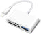SD Card Reader for iPhone Lightning to 4 in 1 USB Camera Adapter Compatible Female OTG Micro SD TF Memory Card Reader for iPad with Charging Port...