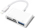 SD Card Reader for iPhone Lightning to 4 in 1 USB Camera Adapter Compatible Female OTG Micro SD TF Memory Card Reader for iPad with Charging Port...