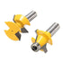 Yakamoz 2Pcs Matched 1/2" Shank Tongue and Groove Router Bit Set 120 Degree Woodworking Groove Chisel Cutter Tool...