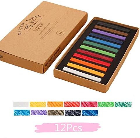 Non Toxic Artist Pastels,Square Soft Pastels Set,Chalks 12/24/36/48 Colors Soft Dry Pastel Artist Chalk Pastel Sticks for Office School Art Drawin...
