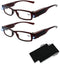 2 Pcs Reading Glasses with Lights for Men and Women Led Readers Fashion Glasses for Reading Lighted Magnifier Nighttime Reader Compact Full Frame ...
