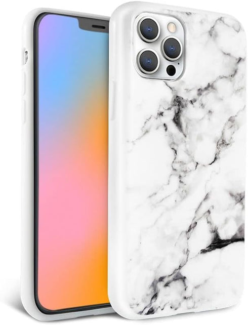 FELONY CASE iPhone 13 Pro Max Case - White Polished Marble iPhone Case - Wireless Charging Compatible - Anti-Scratch, 360° Shockproof Protective C...