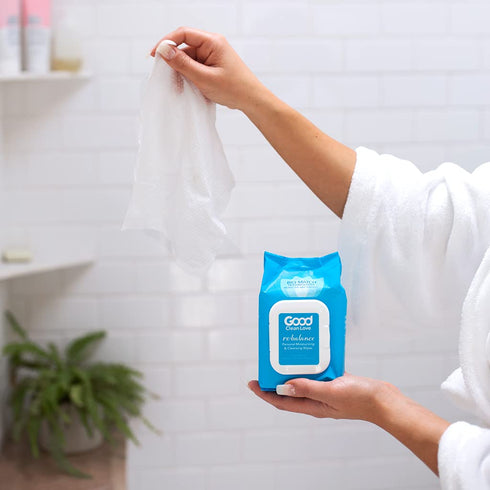 Good Clean Love Rebalance Feminine Wipes, Supports Vaginal Health Naturally & Reduces Odor, Moisturizing & Cleansing Hygiene Product Made with Alo...