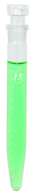 EISCO Centrifuge Tube with Glass Stopper, 15mL - Conical, 15x140mm - 0.2mL Graduations - Borosilicate Glass...
