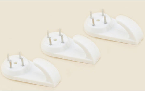 20PCS White Durable Assorted Concrete Hard Wall Photo Album Picture Hanging Kit Picture Frame Nail Hook Hanger Plastic Wall Hook Seamless Nail...